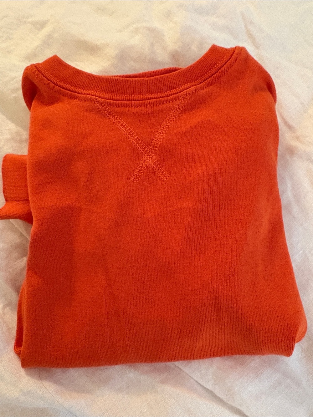 Primary Orange Kids Thermal Top & Pants Set